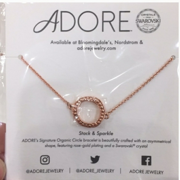 Adore by Swarovski Circle Rose Gold Bracelet - Picture 8 of 9